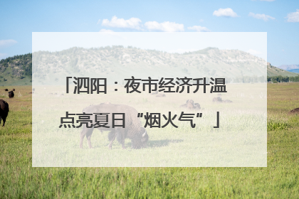 泗阳：夜市经济升温 点亮夏日“烟火气”